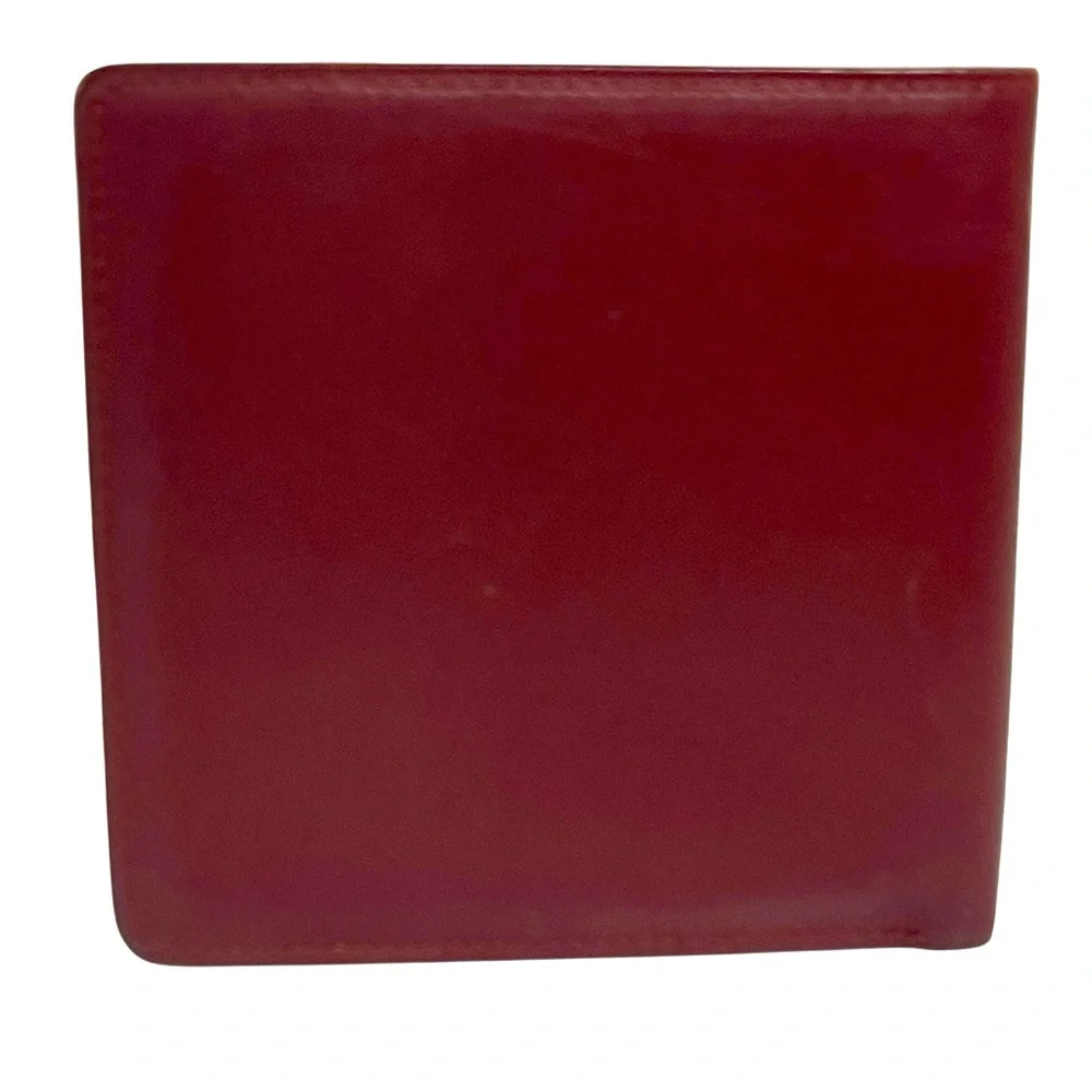 🌟🌟Cartier Burgundy Leather Card Holder with Gold Details